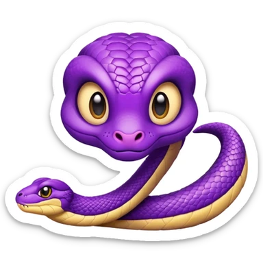  i want a animated emoji with the text "'Lil Viper sorry" for a little purple cute viper sticker