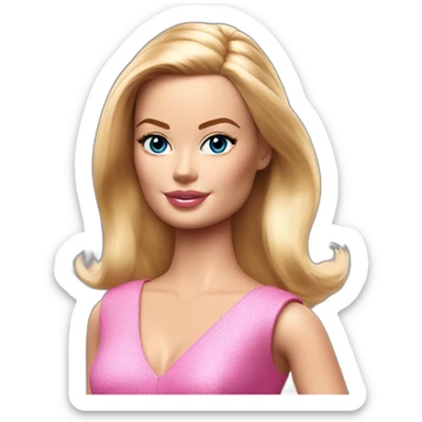 Margot Robbie as Barbie sticker