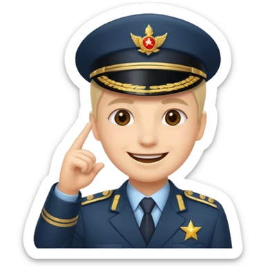 cute, authoritarian and controlling leader happy with a body giving orders sticker