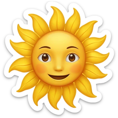 Sun with face sticker