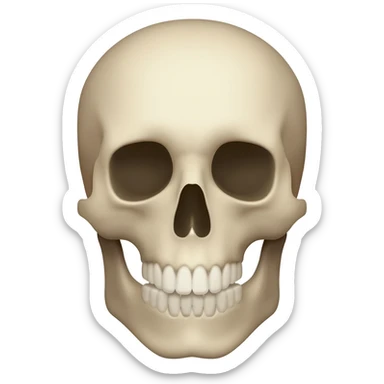 Skull face sticker