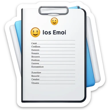 realistic documents with title page white color sticker