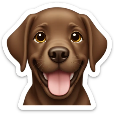 Happy brown Labrador puppy sticker