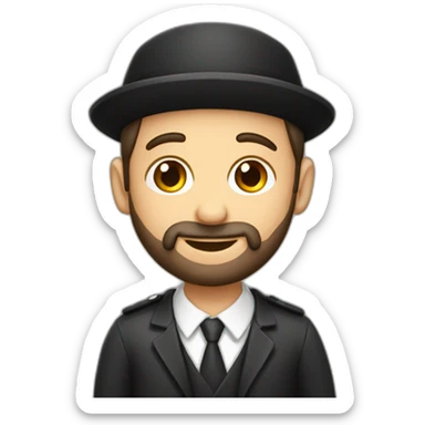 A jewish wearing a kippa sticker