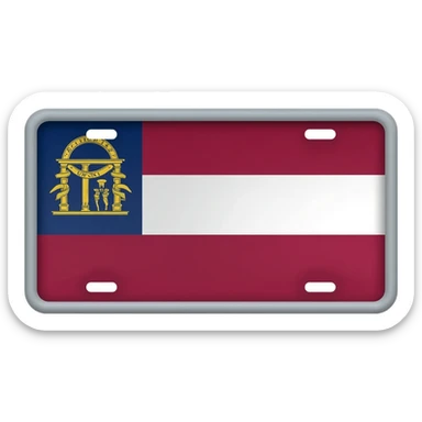 Georgia License Plate sticker