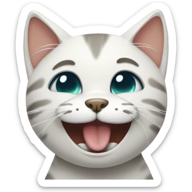 cat laughing crying sticker