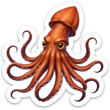 Giant Squid – Huge squid with long curling arms sticker