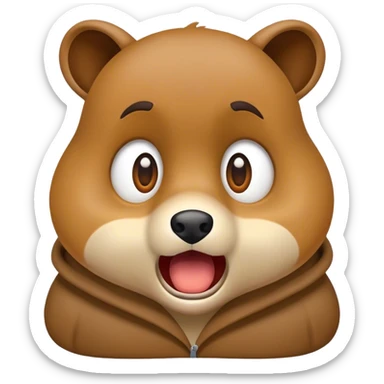 Scared panicked animal  sticker