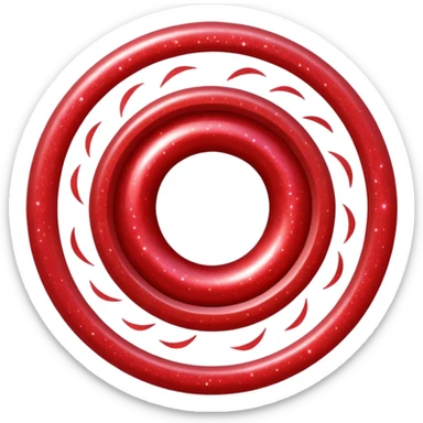 red glitter portal sticker