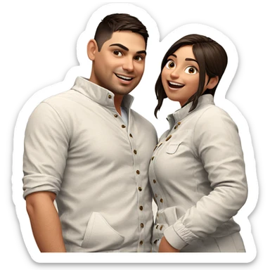 happy friends sharing a moment sticker