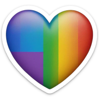 lgbt flag heart sticker
