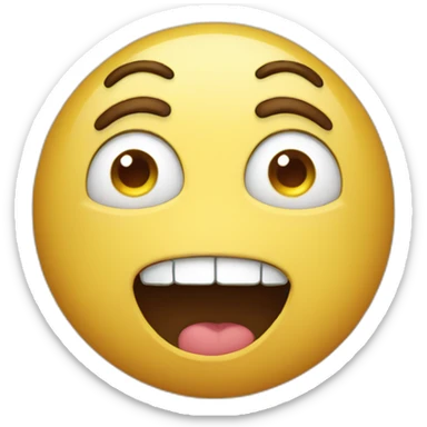 Emoji trying not to laugh sticker