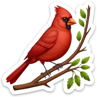 Cardinal bird emoji sticker