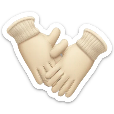 beige winter gloves sticker