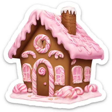 gingerbread house pink aesthetic  sticker