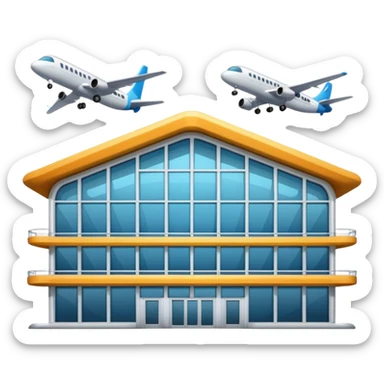 airport building , planes sticker