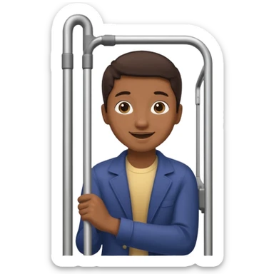 Rider holding grab bar,Metro Riders, inside metro train, no transparent, with background,full image , negative transparent. sticker