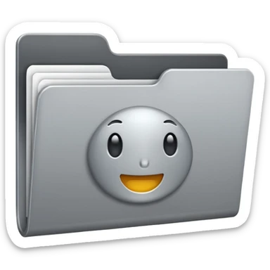 folder macos gray and white sticker