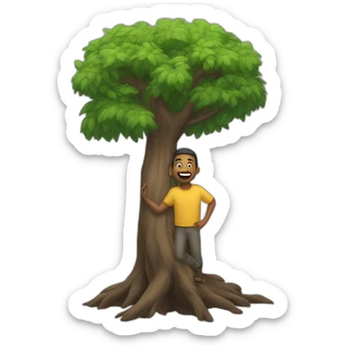 podando un arbol sticker