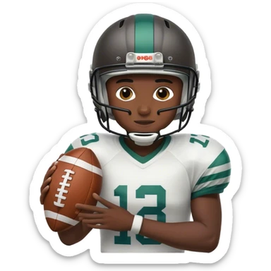 football player doing SUI sticker