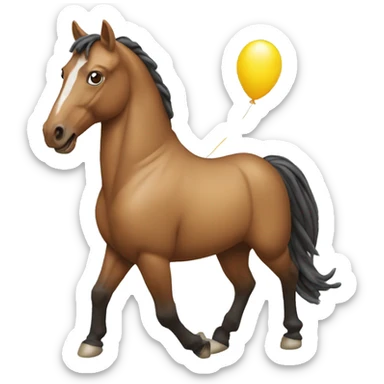 A horse made out of a balloon sticker