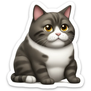 Fat cat sticker