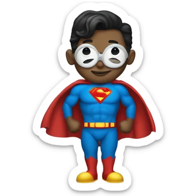 Superman wearing a clown suit sticker