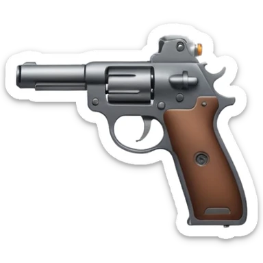 Smoke coming out of a guns barrel sticker