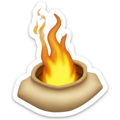 calcifer beige  sticker