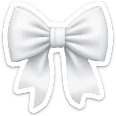 Aesthetic white bow sticker