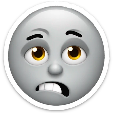 Mad face emoji sticker