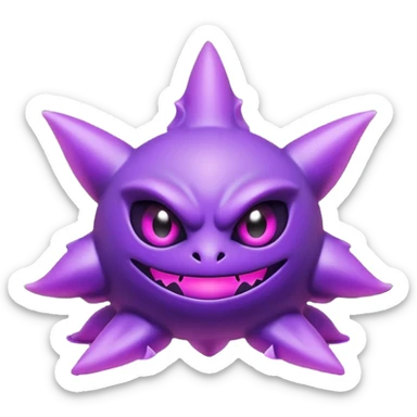 Mismagius-Misdreavus-Haunter-Fakémon-hybrid-creature (full body)  sticker