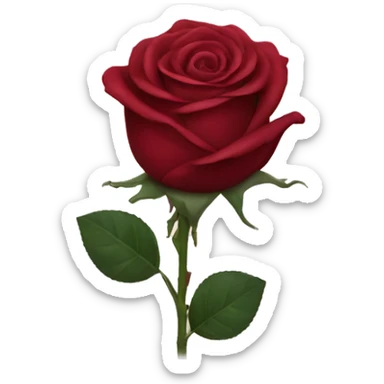 Wine red rose  sticker