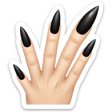 Gothic black nails  sticker