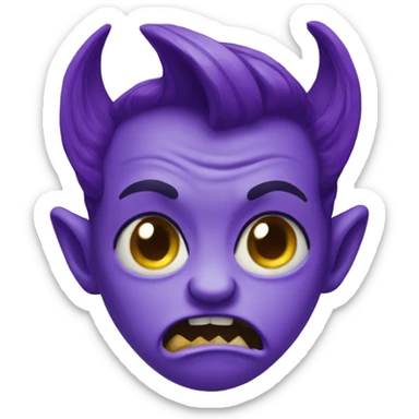 purple imp crying sticker