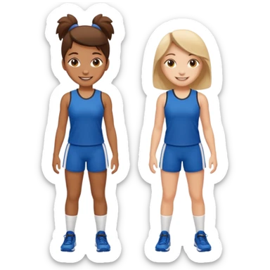 young girls school sports sticker