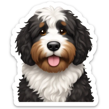 bernedoodle in pajamas sticker