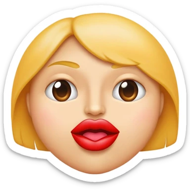 Emoji de boca con un dedo en la boca sticker