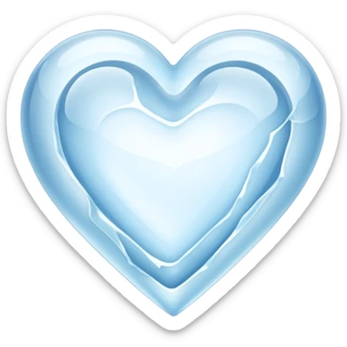 coração de gelo   sticker