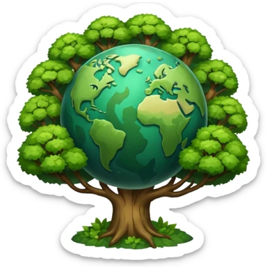 planet with tries sticker