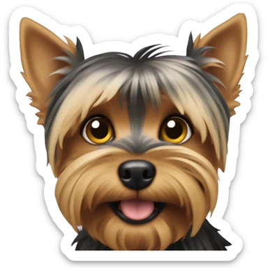 Crazy Yorkshire terrier puppy sticker