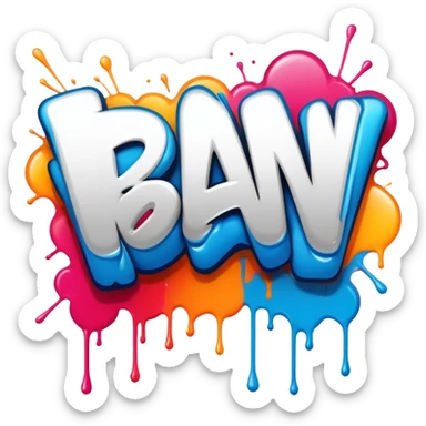 Graffiti word ban sticker