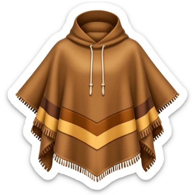 A brown poncho sticker