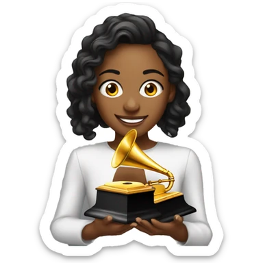 20 years old girl winning latin grammy sticker