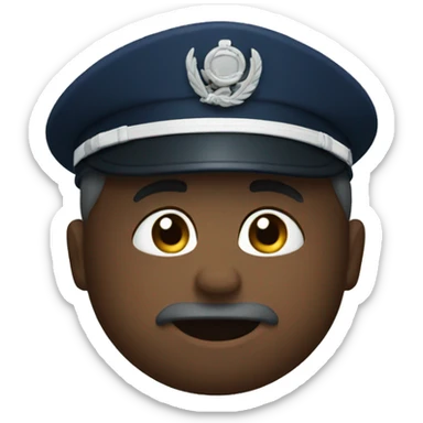Navy blue emoji sticker