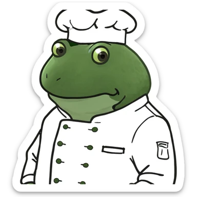 bufo in a chef coat sticker