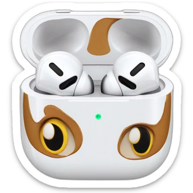 An AirPods Pro with case sticker