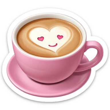 Pink coffe aesthetic  no use face sticker