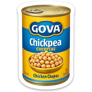 can of goya chickpeas  sticker