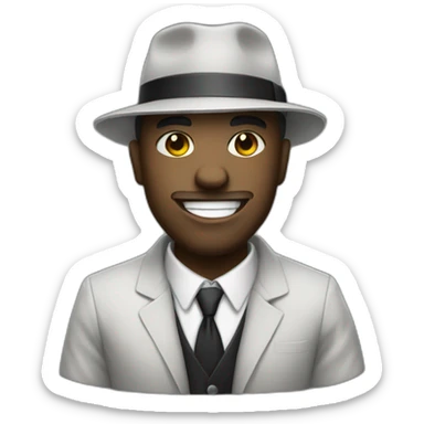 Gangster with smile sticker